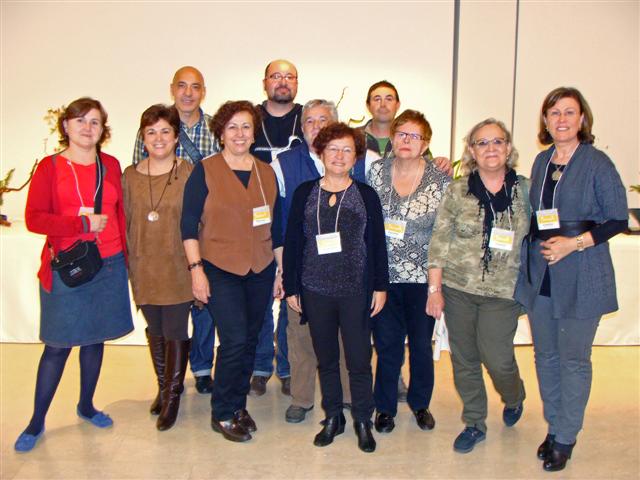 Participantes en la exposición de Ikebana de la Escuela Valenciana de Arte Floral